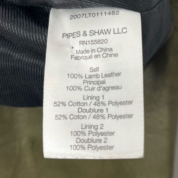 Sz 2 Veronica Beard Cooke Leather Dickey Jacket Blazer Olive Green - Picture 11 of 14